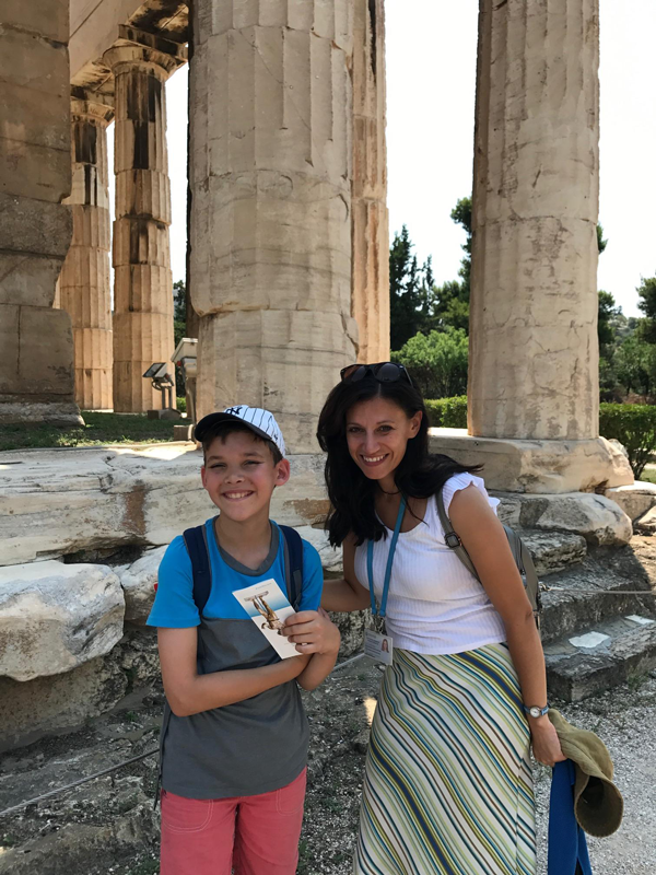 By the ancient Agora Temple of Hephestus