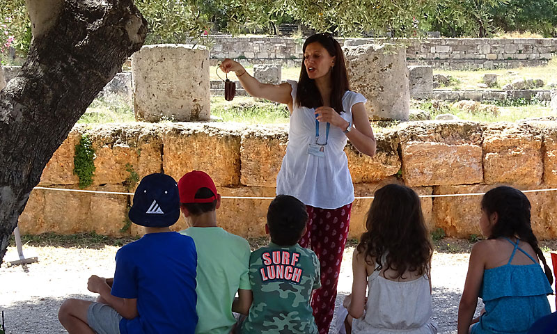 In the Ancient Agora with children